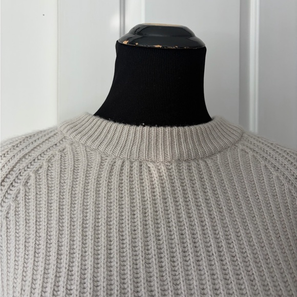 COS Grey Ribbed Cashmere Oversized Sweater L - Picture 2 of 6